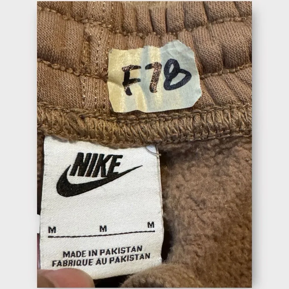 Nike Pants Mens Medium Brown Tapered Fleece Casual Jogger Activewear